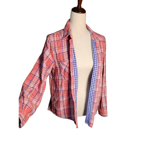 Marc New York Double Brushed 100% Cotton Flannel Size Size Large w/Roll Tabs - Picture 3 of 11